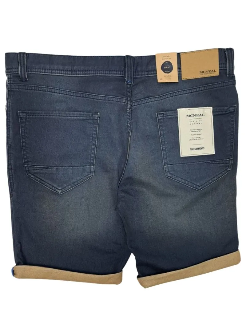Mcneal Mens Detailed Slim Fit Denim Shorts - Blue sold by FBO product image thumbnail 2