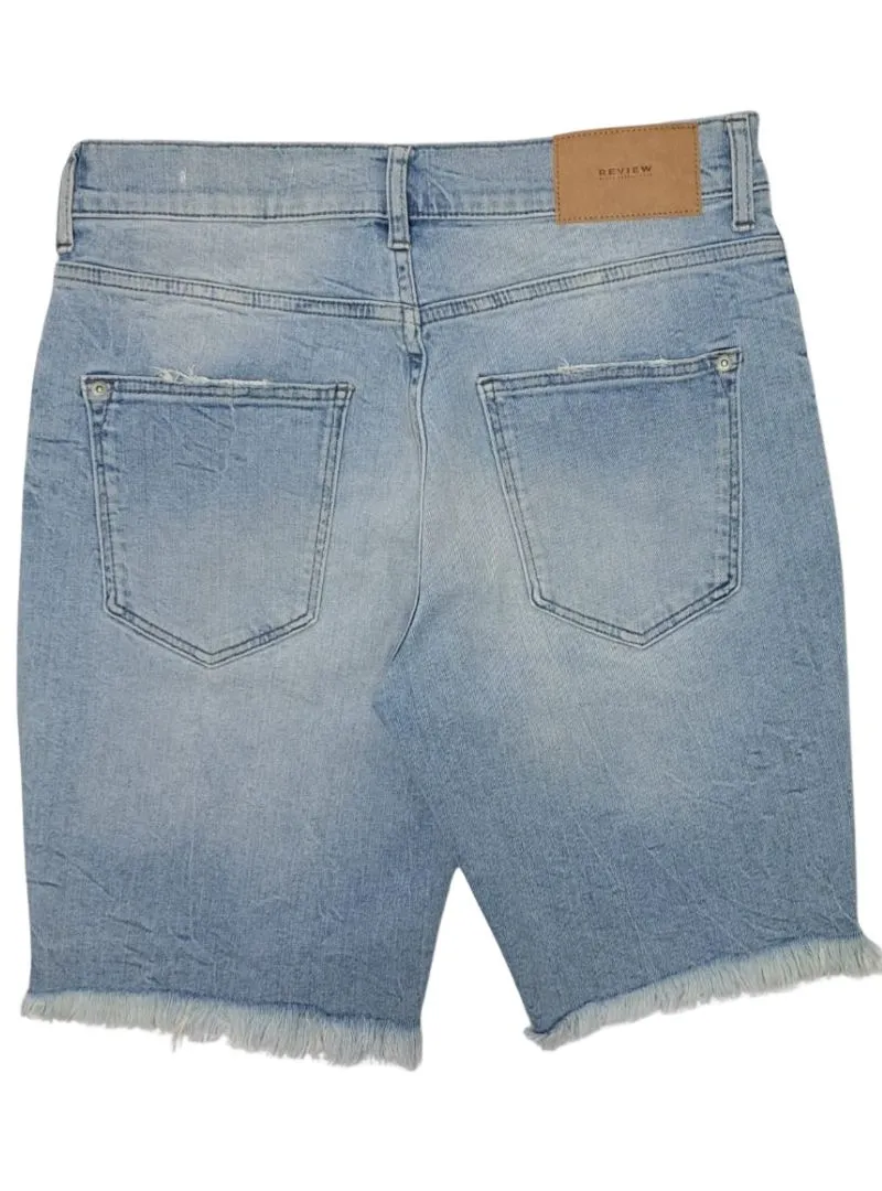 Review Mens Detailed Denim Shorts - Blue sold by FBO product image thumbnail 2