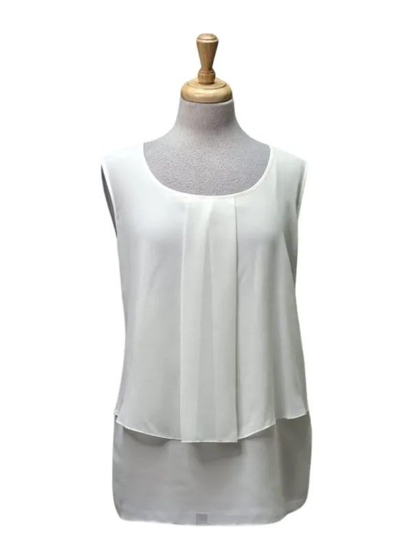 Vanessa Gounden Ladies Mrinaldi Sleeveless Blouse - Cream White sold by FBO