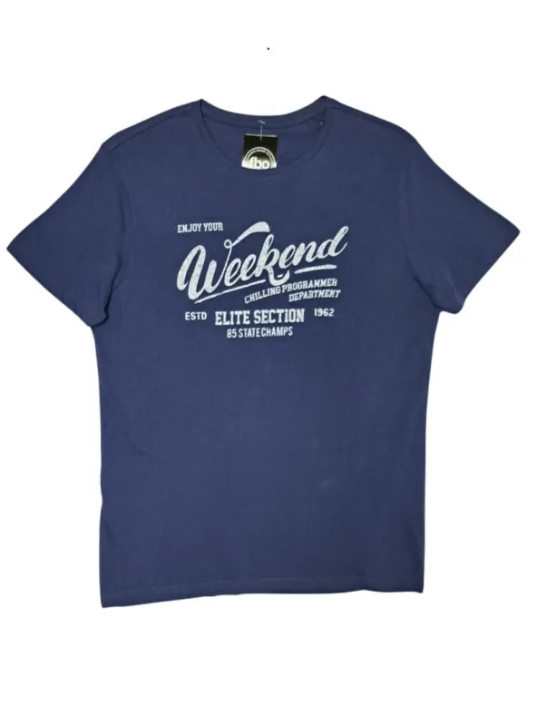 Livergy Mens Printed Tee - Navy/White sold by FBO