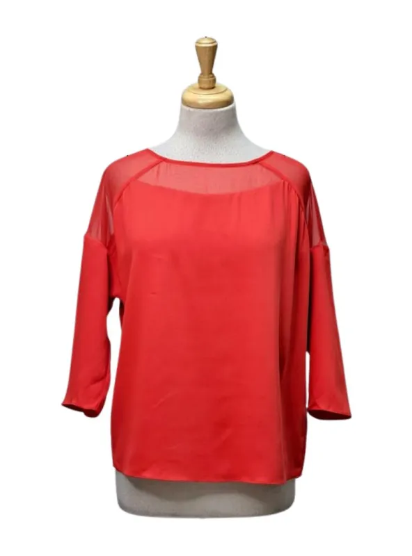 Vero Moda Ladies Verna 1/2 Blouse - Red sold by FBO