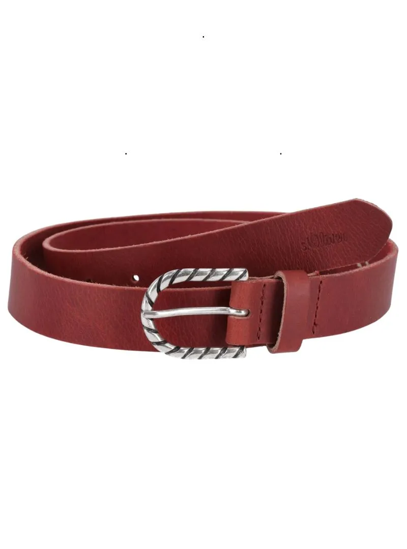 S.oliver Ladies Detail Buckle Belt - Red sold by FBO