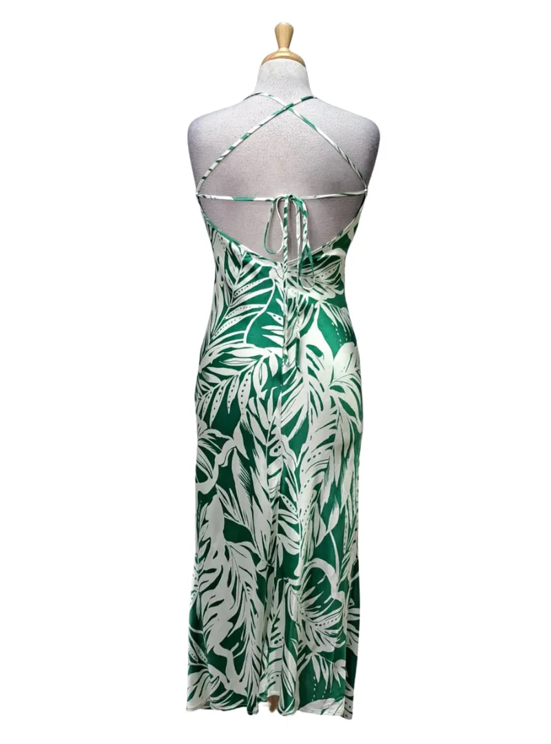 Forever 21 Printed Satin Dress - Green sold by FBO product image thumbnail 2