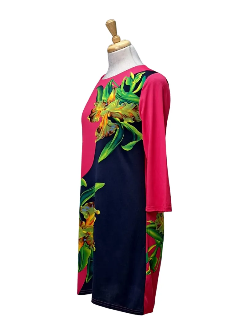 Ada Gatto Ladies Floral Dress - Pink/Navy sold by FBO product image thumbnail 2