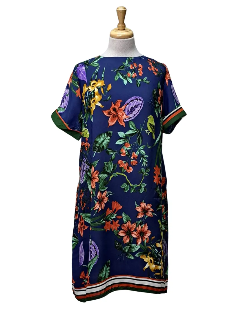 Ada Gatti Ladies Floral Dress - Navy sold by FBO