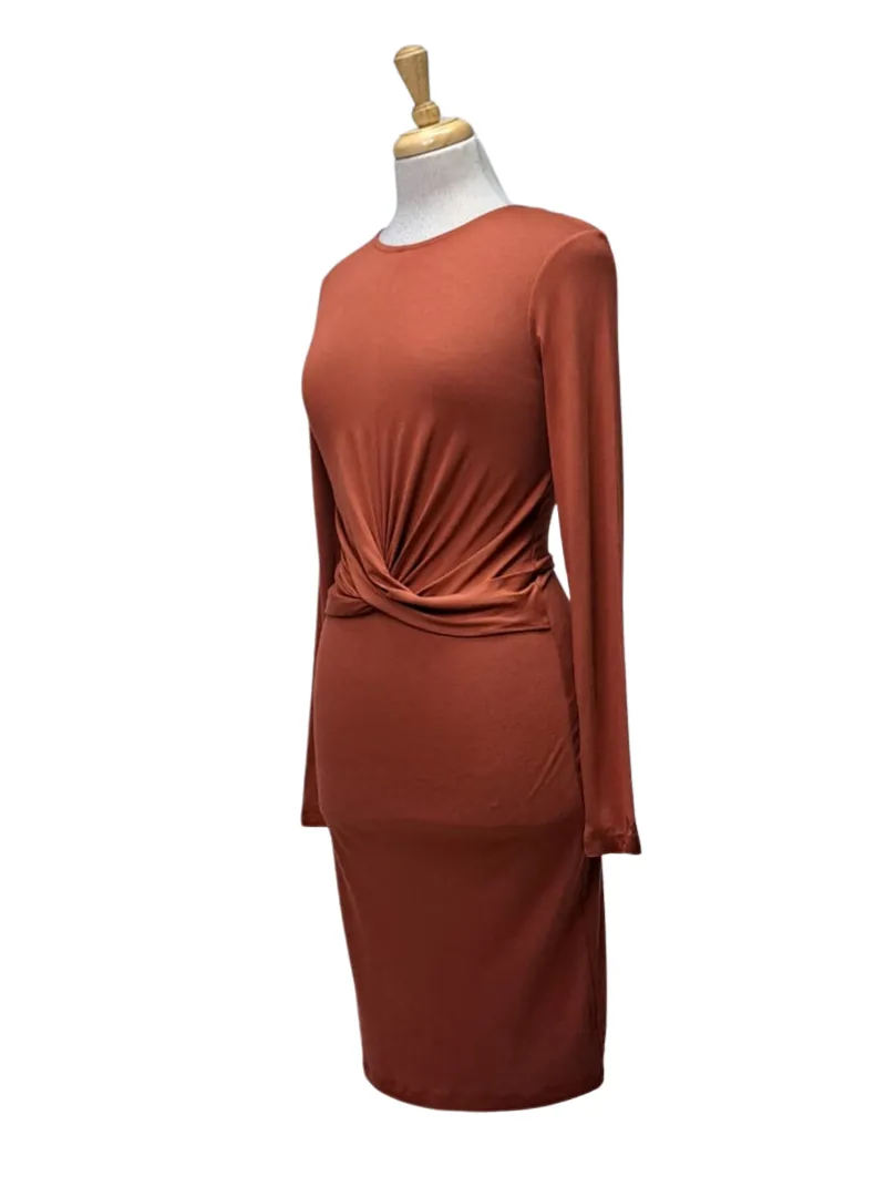 Inside Ladies Long Sleeve Dress - Burnt Orange sold by FBO product image thumbnail 2