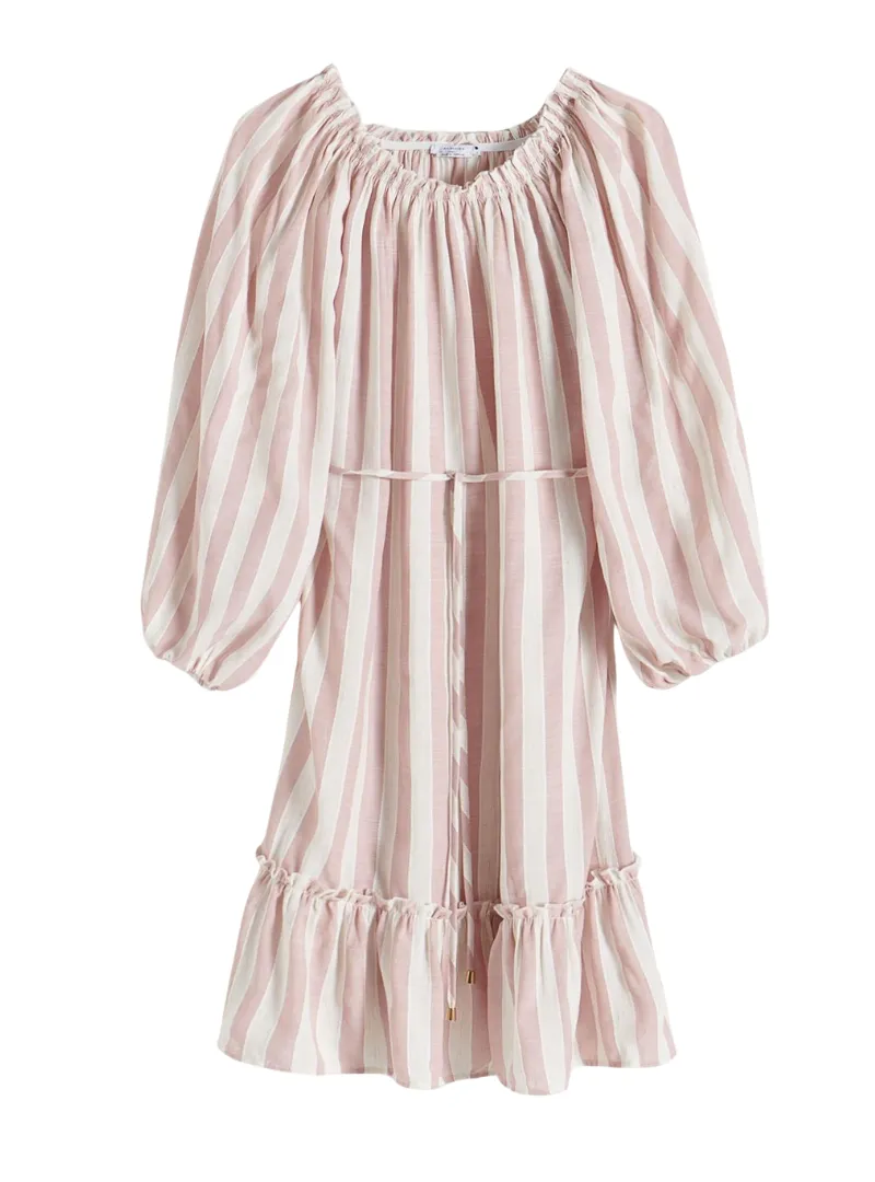 Reserved Ladies Striped Scoop Neck Dress - Pink sold by FBO product image thumbnail 2