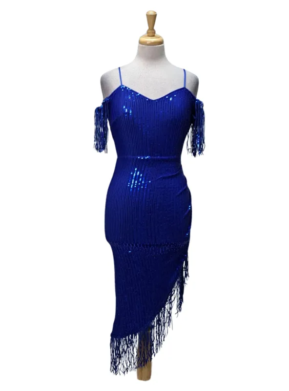 Ladies Sequin Dress - Blue sold by FBO