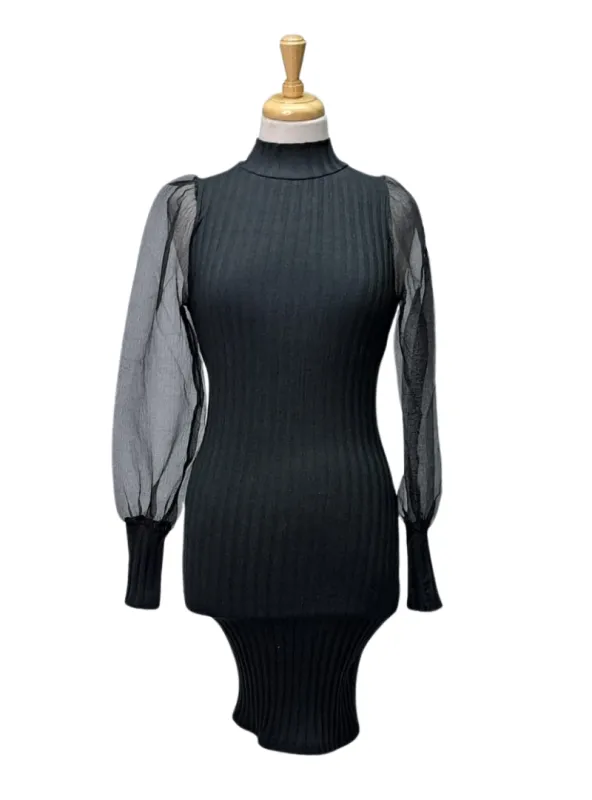 Inside Ladies Knitted Dress - Black sold by FBO
