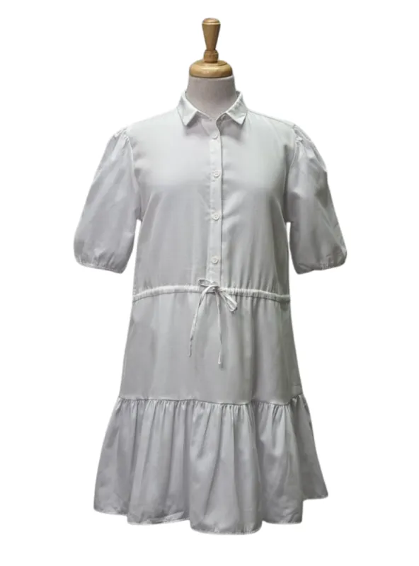 Cropp Ladies Short Ruffle Dress - White sold by FBO