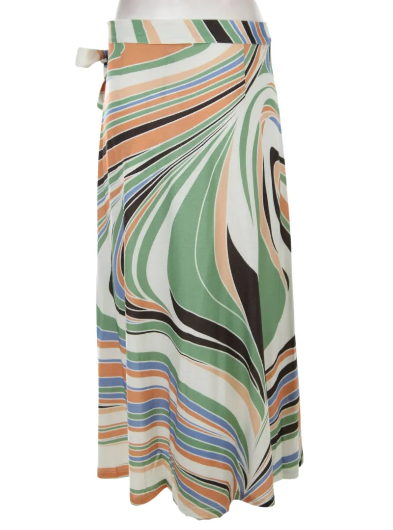 Gina Laura Ladies Wrap Skirt - Green/Blue/Orange sold by FBO product image thumbnail 2
