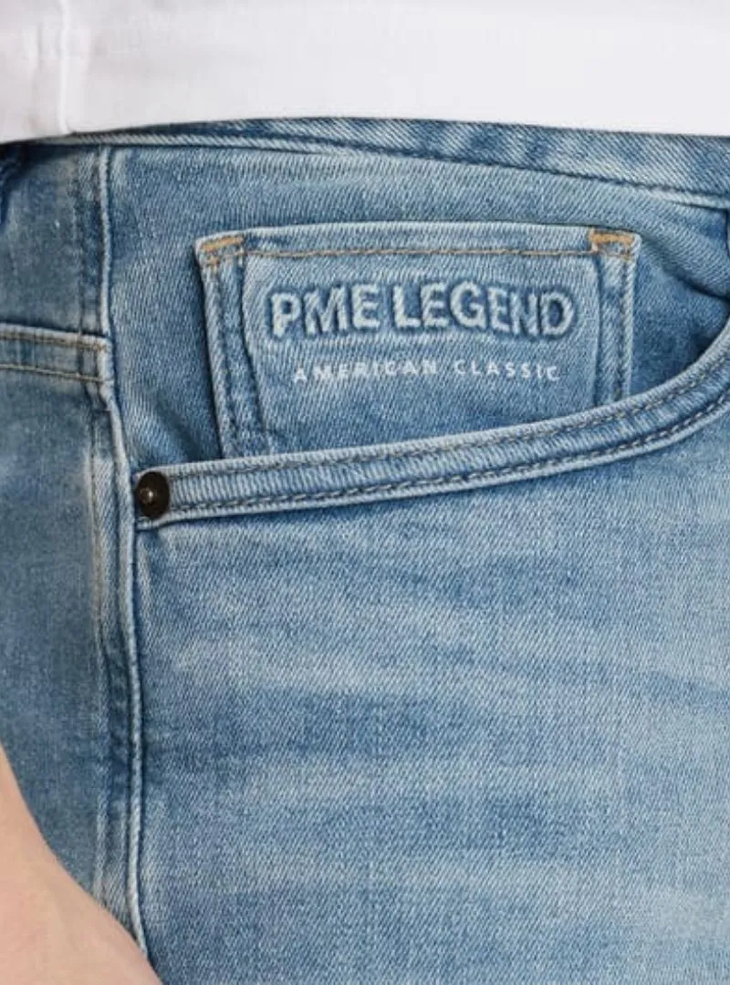 Pme Legend Mens Detailed Denim Shorts- Blue sold by FBO product image thumbnail 4