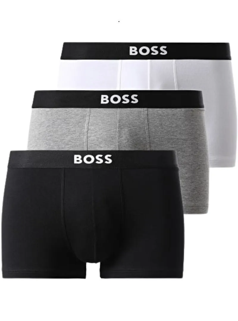 Boss Mens Underwear Boxer Shorts ( 3- Pack ) - Black/White/Grey sold by FBO