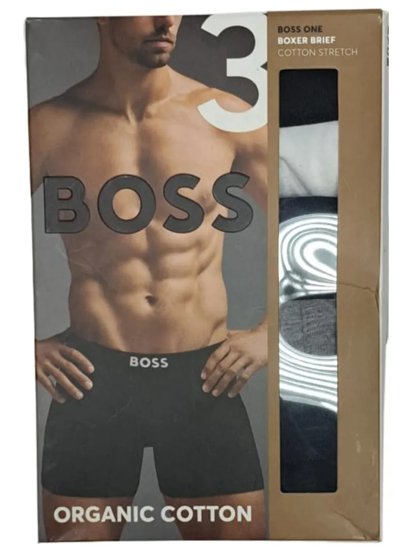 Boss Mens Underwear Boxer Shorts ( 3- Pack ) - Black/White/Grey sold by FBO product image thumbnail 2