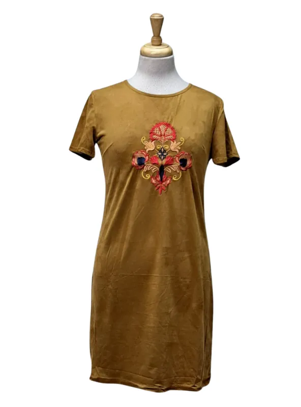 Ada Gatti Sued Dress - Brown sold by FBO