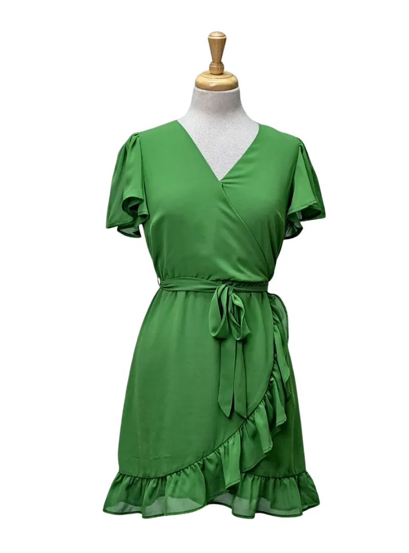 Reserved Ladies Ruffle Chiffon Dress - Green sold by FBO