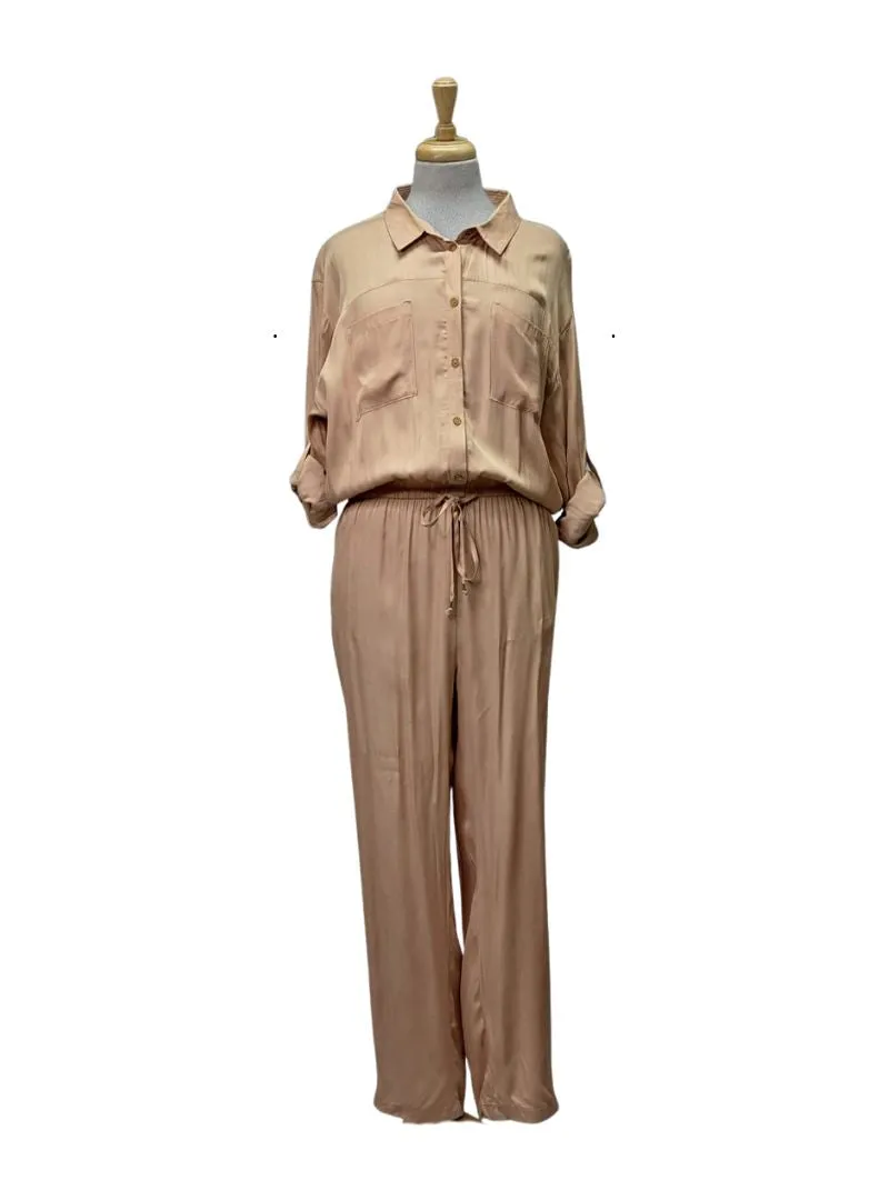 Lascana Ladies Buttoned Jumpsuit - Beige sold by FBO
