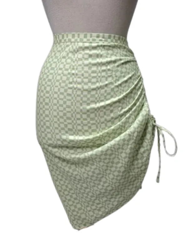 Leger Ladies Check Linen Skirt - Mint Green sold by FBO