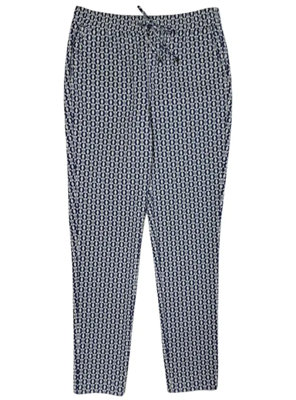 Thom Ladies Patterned Trouser - Blue/White sold by FBO