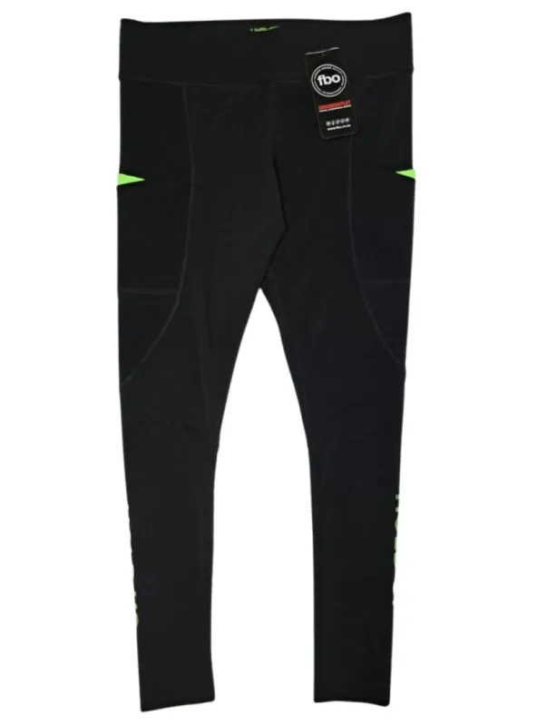 Inside Ladies Active Tights - Black/Green sold by FBO