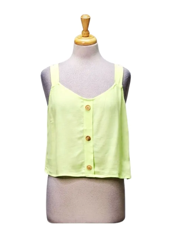 Vivance Ladies V Neck Tank Top - Green sold by FBO
