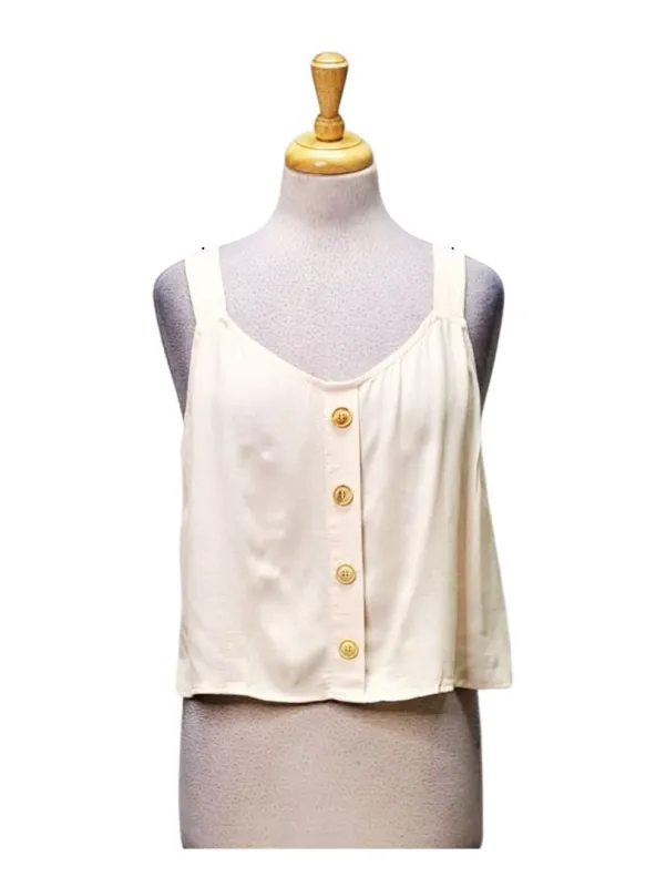 Vivance Ladies V Neck Tank Top - Beige sold by FBO