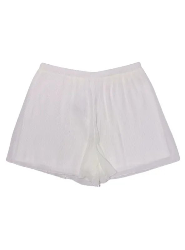 Leger Ladies Pleated Casual Short - White sold by FBO