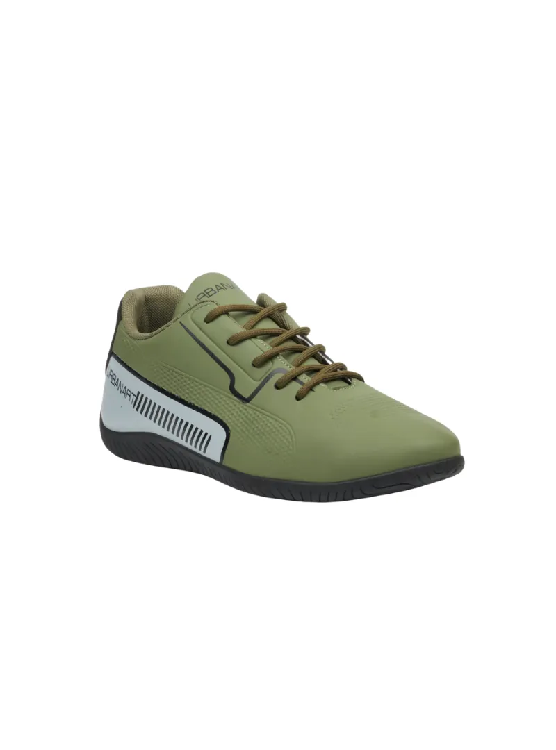 Urbanart Mens Copa 1 Faux Leather Sneaker - Olive sold by FBO product image thumbnail 3