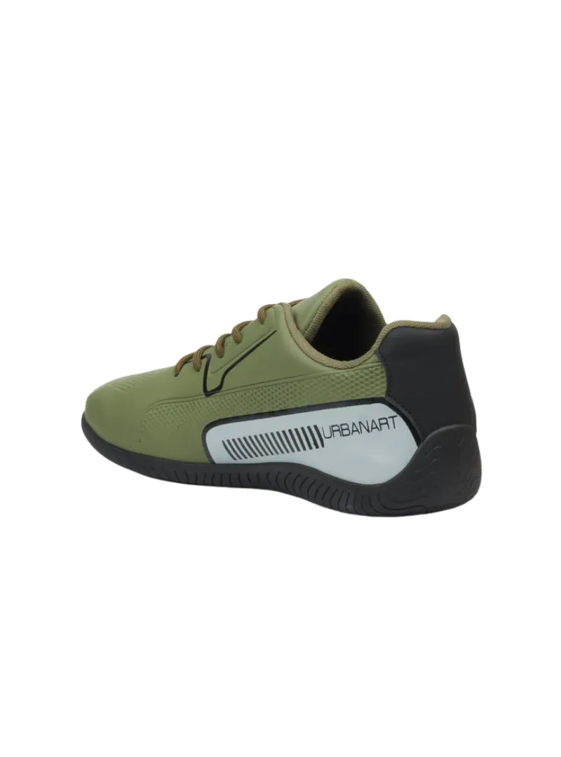 Urbanart Mens Copa 1 Faux Leather Sneaker - Olive sold by FBO product image thumbnail 2