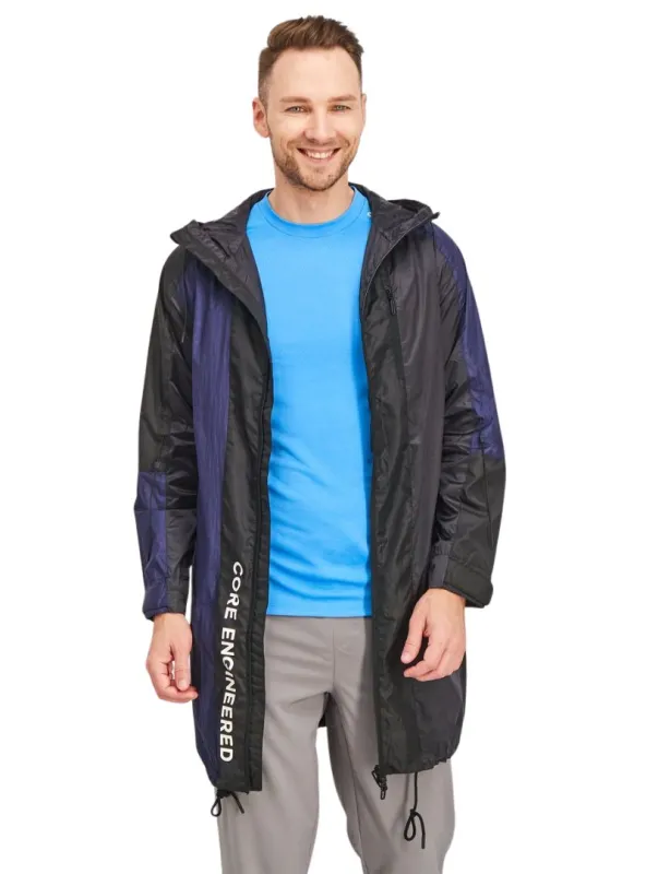 Jack & Jones Mens Hooded Zip Up Jacket - Black/Blue sold by FBO