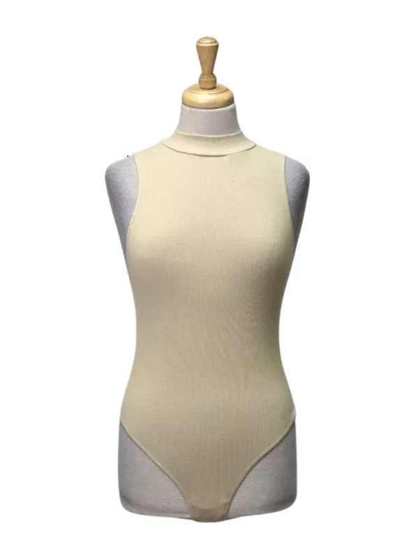 Leger Ladies Turtle Neck Top Bodysuit - Beige sold by FBO