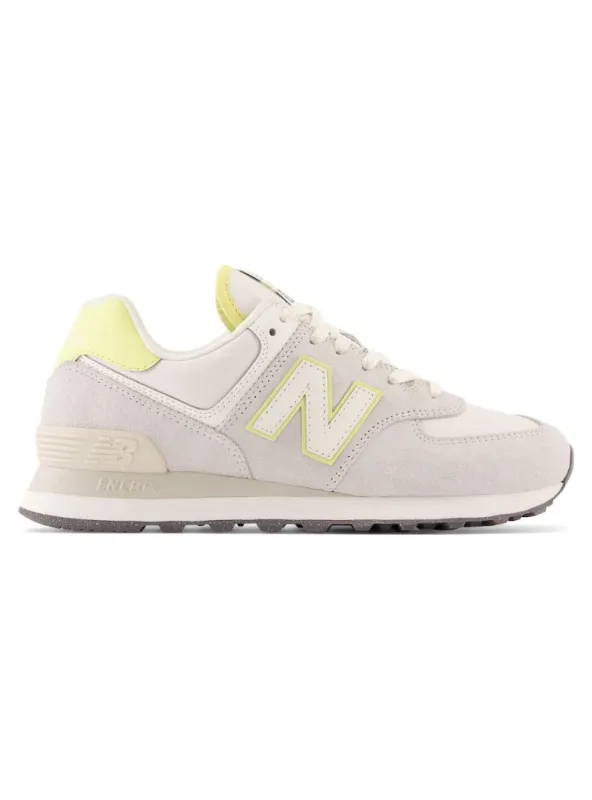New Balance Ladies  WL574QD Sneaker - Gray/Yellow sold by FBO