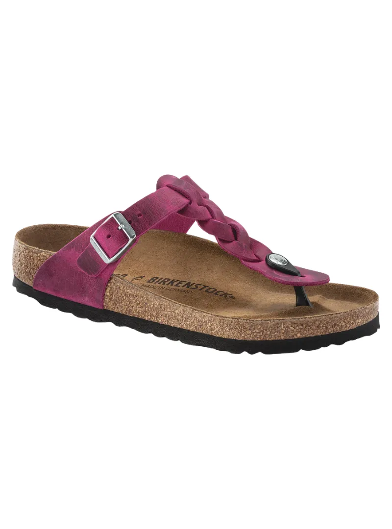 Birkenstock Ladies Gizeh Braided Oiled Leather - Festival Fuschia sold by FBO product image thumbnail 2