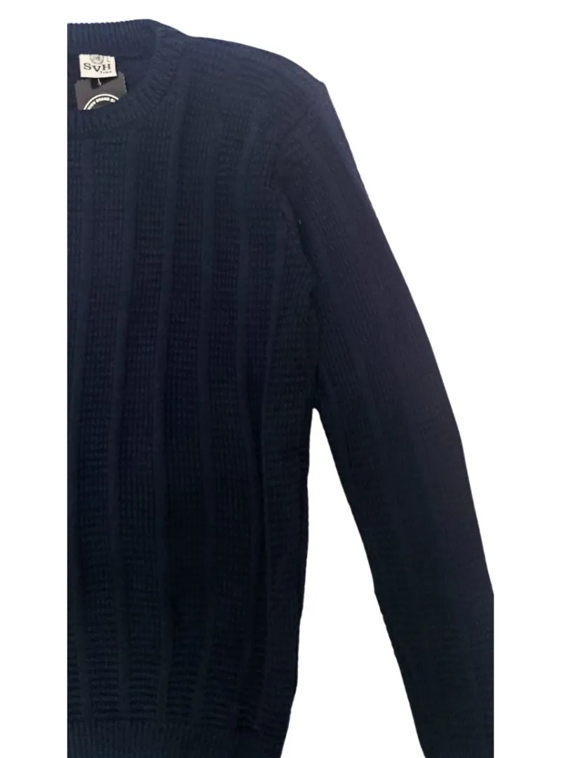 SVH Mens Knitted Pullover - Navy sold by FBO product image thumbnail 2