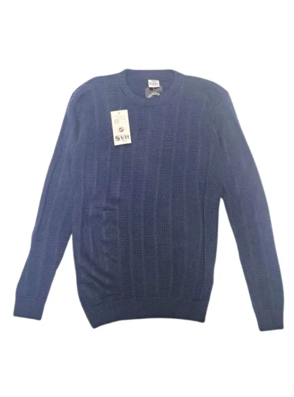 SVH Mens Knitted Pullover - Navy made by FBO