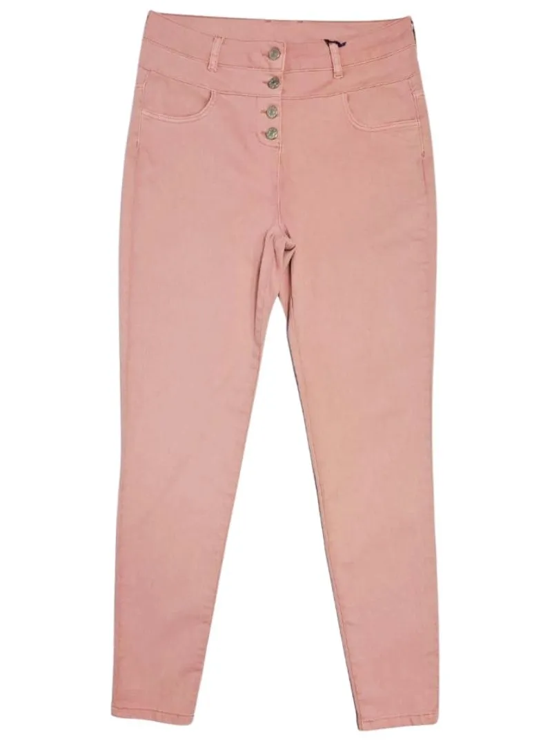 Lascana Ladies Buttoned Jeans - Dusty Pink sold by FBO
