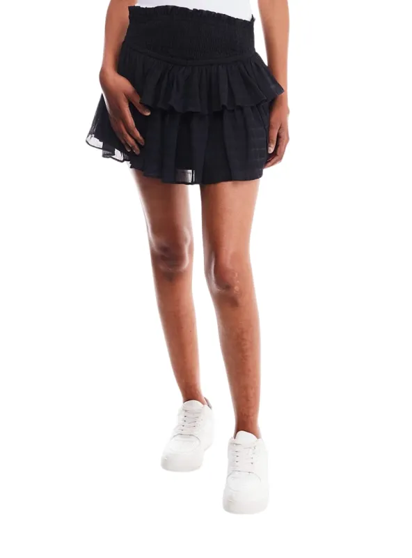 Forever 21 Ladies Ruffle Mini Skirt - Black sold by FBO