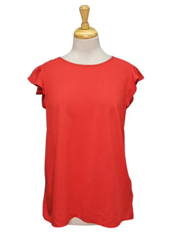 House Brand Ladies Short Sleeve Blouse - Red sold by FBO