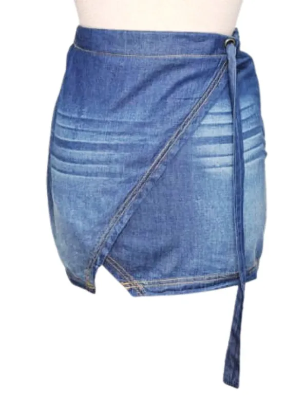 Inside Ladies Wrap Skirt - Blue sold by FBO