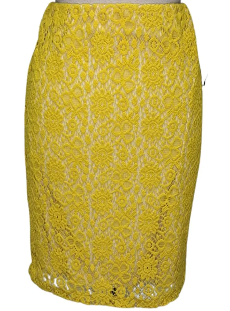 Floresumunoz Ladies Detail Skirt - Yellow sold by FBO