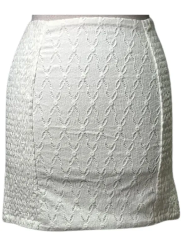 Forever 21 Ladies Detailed Skirt - White sold by FBO