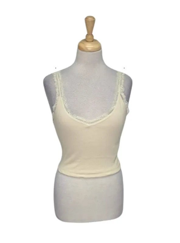 Forever 21 Ladies Lace Detail Crop Top - Beige sold by FBO