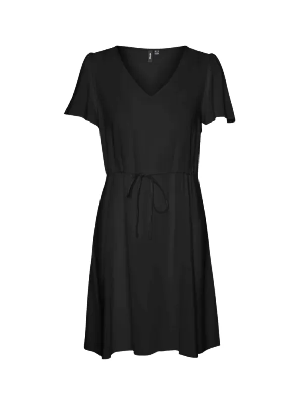 Vero Moda Curve Ladies Easy Joy Short Sleeve Dress - Black sold by FBO