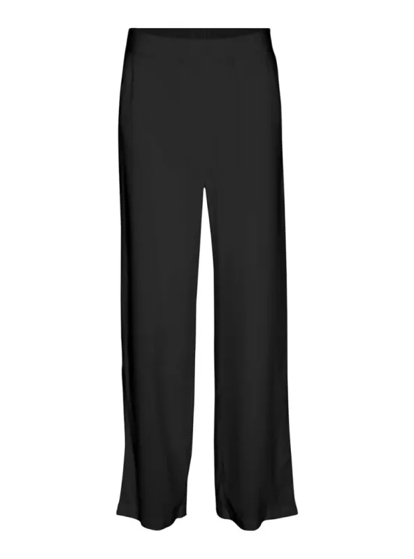 Vero Moda Curve Ladies Joy Hw Wide Pants - Black made by FBO