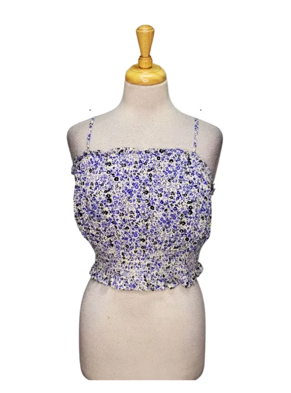 Rainbow Ladies Cropped Top - Navy/Black/White sold by FBO