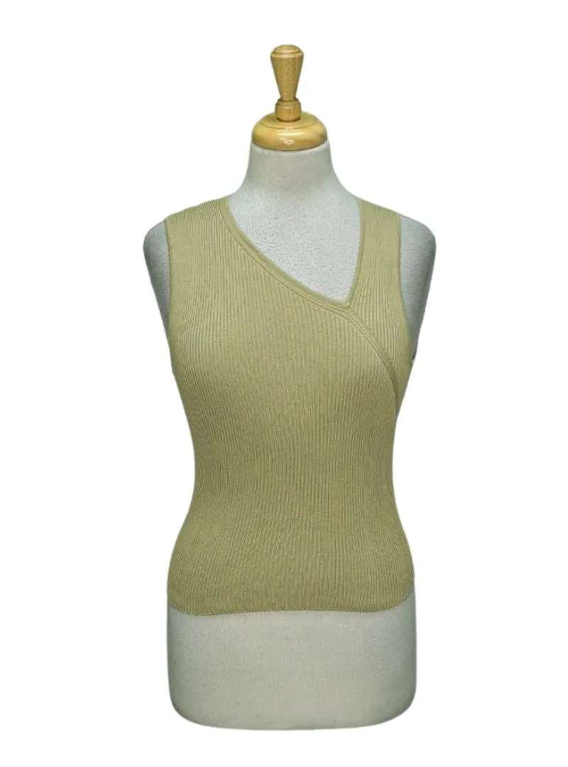 Leger Ladies Ribbed Tank Top - Dark Green sold by FBO