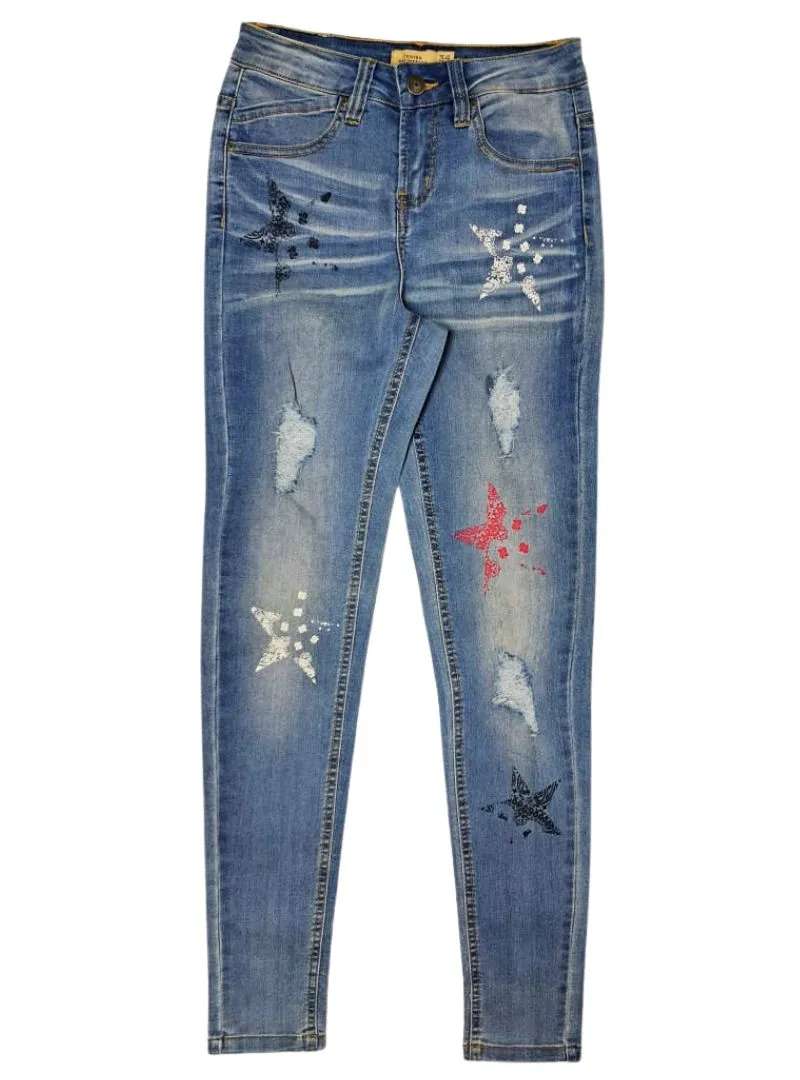Inside Ladies Skinny Fit Jean - Blue sold by FBO