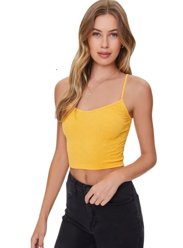 Forever 21 Ladies Detailed Crop Top - Yellow sold by FBO