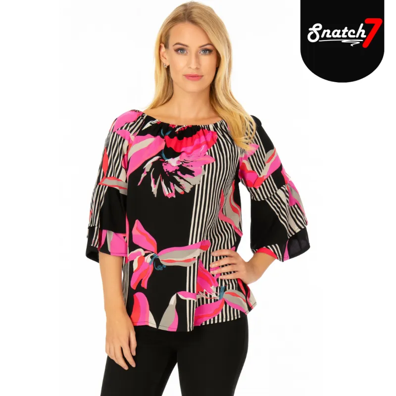 Lascana Ladies Floral Striped Blouse - Multi sold by FBO