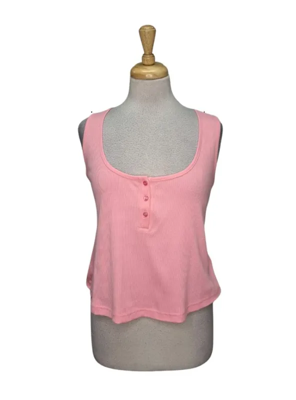 Rainbow Ladies Buttoned Sleeveless Top - Pink sold by FBO